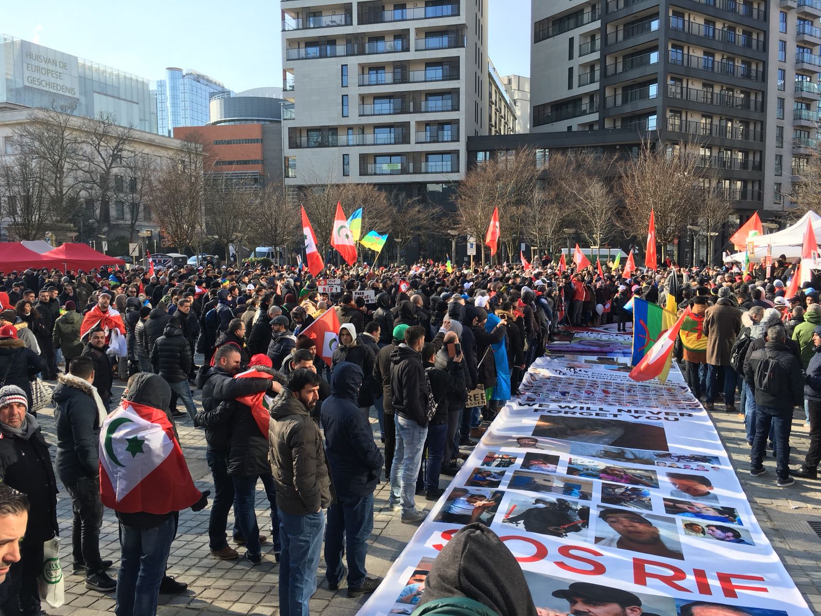 Drieduizend mensen protesteren voor Riffijnse zaak in Brussel