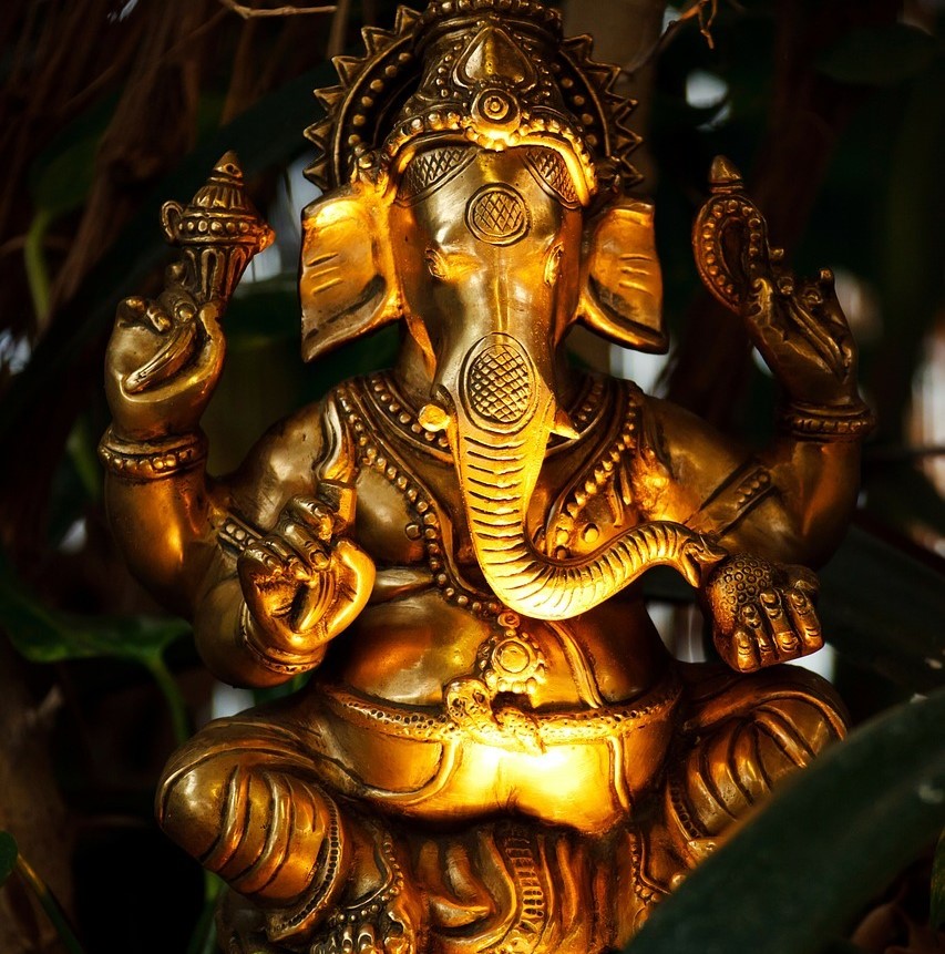 Ganesha, de hindoeïstische god van kennis en wijsheid. 